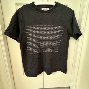 Vintage Armani Junior Black Short Sleeve Tee Minimalist Design L